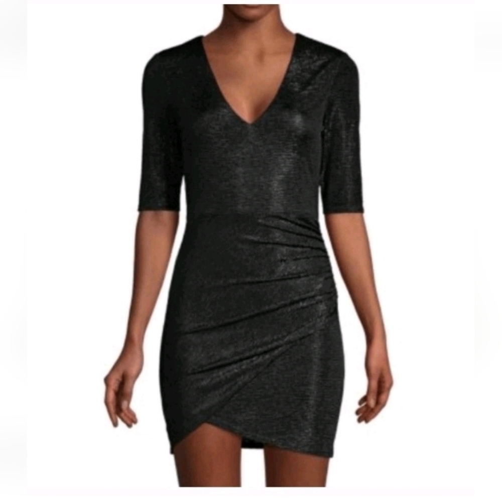 Alice + Olivia Judy Ruched Metallic Dress Size 10 NWT - Picture 11 of 14